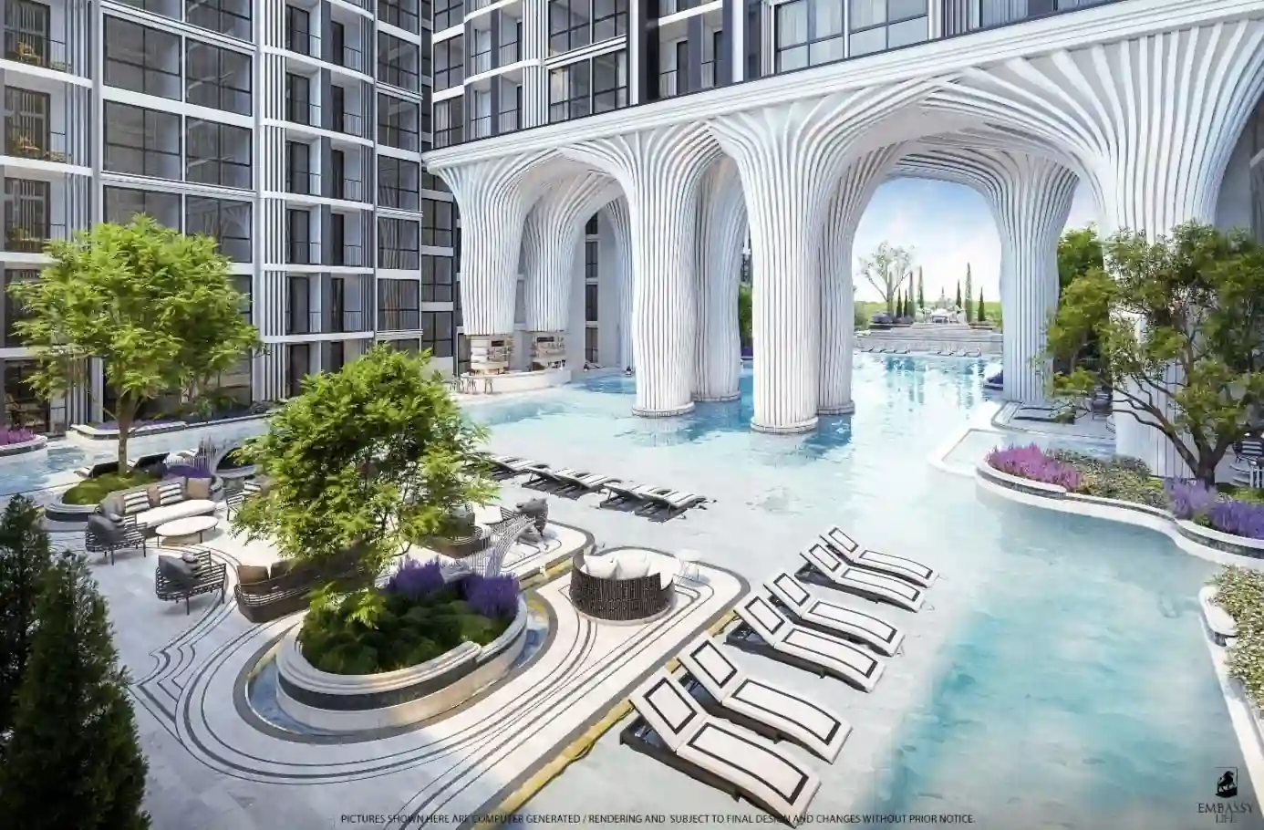 Embassy life pool area